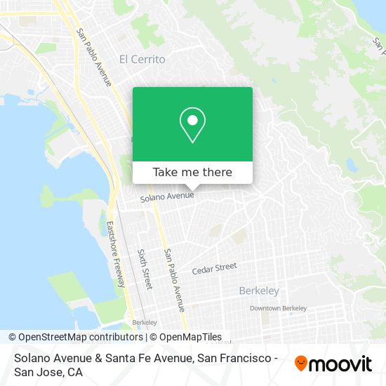 Solano Avenue & Santa Fe Avenue map