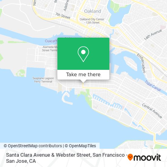Santa Clara Avenue & Webster Street map