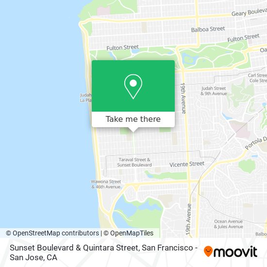 Sunset Boulevard & Quintara Street map