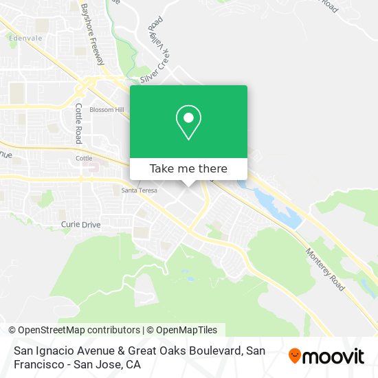 Mapa de San Ignacio Avenue & Great Oaks Boulevard