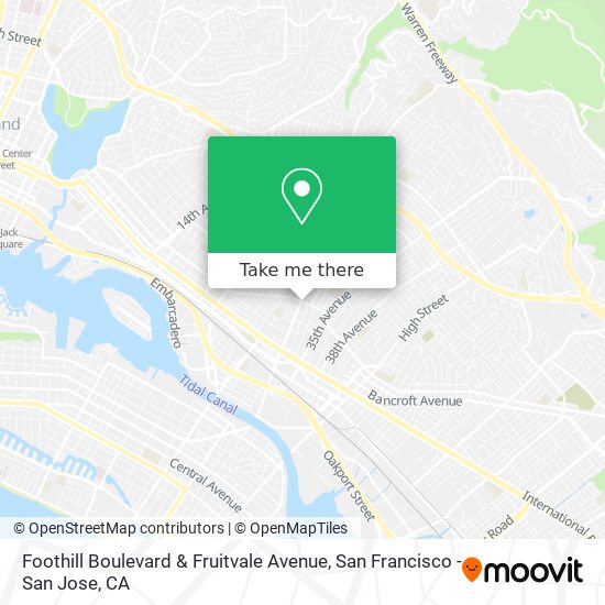 Foothill Boulevard & Fruitvale Avenue map