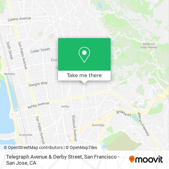 Mapa de Telegraph Avenue & Derby Street