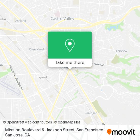 Mission Boulevard & Jackson Street map
