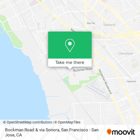 Bockman Road & via Sonora map