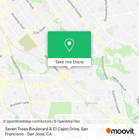 Seven Trees Boulevard & El Cajon Drive map