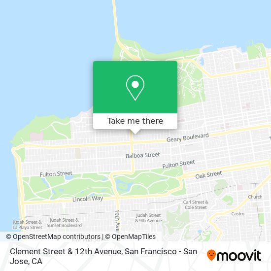 Mapa de Clement Street & 12th Avenue