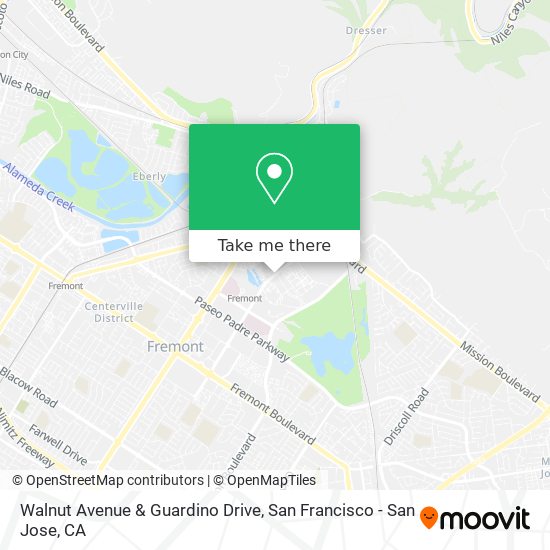 Walnut Avenue & Guardino Drive map