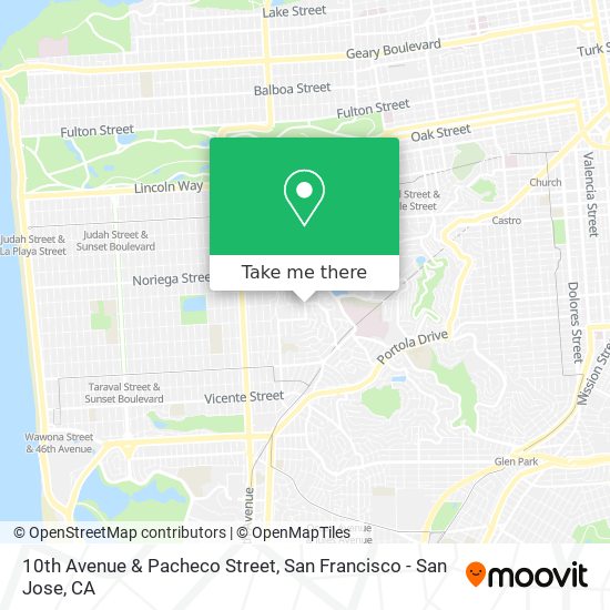 Mapa de 10th Avenue & Pacheco Street