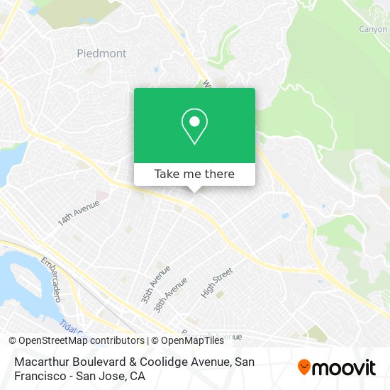 Macarthur Boulevard & Coolidge Avenue map