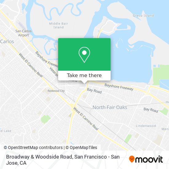 Broadway & Woodside Road map