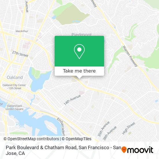 Mapa de Park Boulevard & Chatham Road