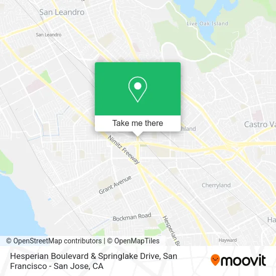 Hesperian Boulevard & Springlake Drive map