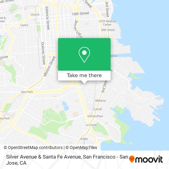 Mapa de Silver Avenue & Santa Fe Avenue