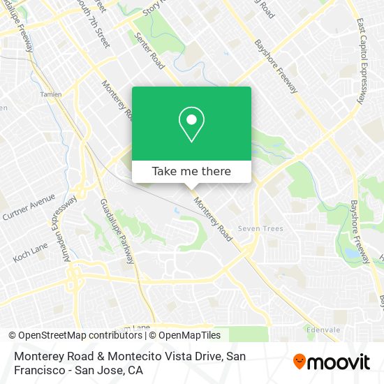 Mapa de Monterey Road & Montecito Vista Drive