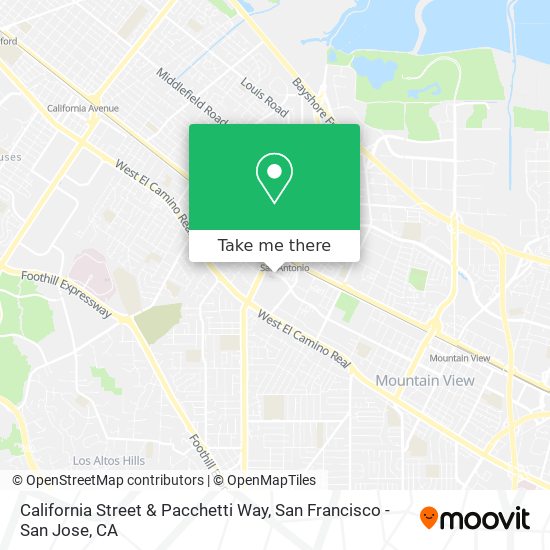 California Street & Pacchetti Way map