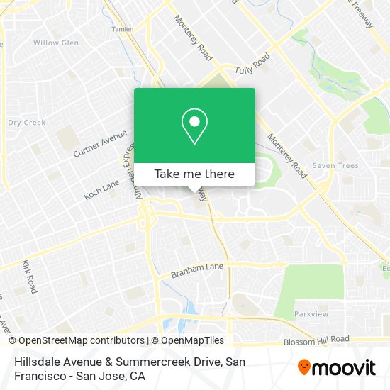 Mapa de Hillsdale Avenue & Summercreek Drive
