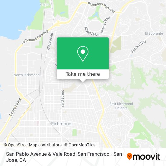 San Pablo Avenue & Vale Road map
