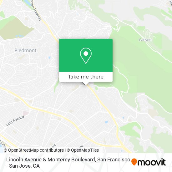 Mapa de Lincoln Avenue & Monterey Boulevard