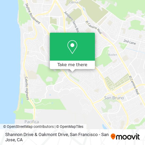 Mapa de Shannon Drive & Oakmont Drive