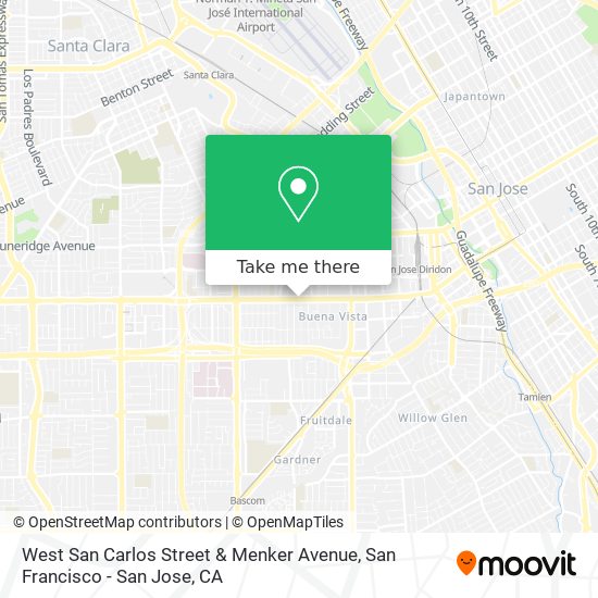 Mapa de West San Carlos Street & Menker Avenue