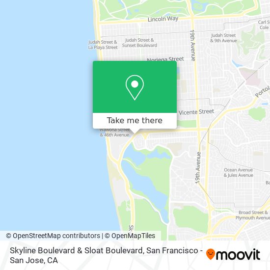 Mapa de Skyline Boulevard & Sloat Boulevard