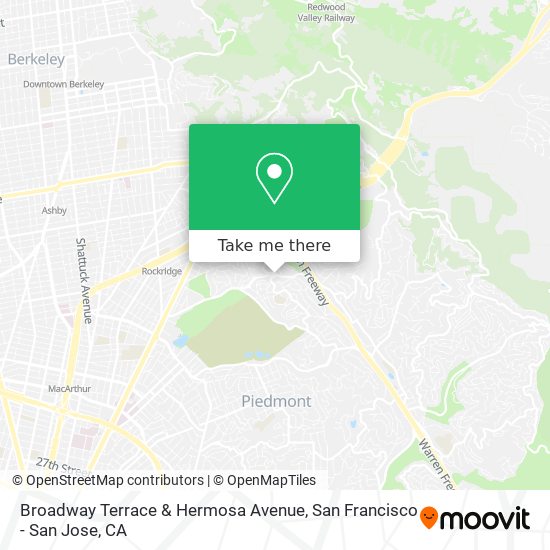 Mapa de Broadway Terrace & Hermosa Avenue