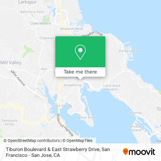 Mapa de Tiburon Boulevard & East Strawberry Drive