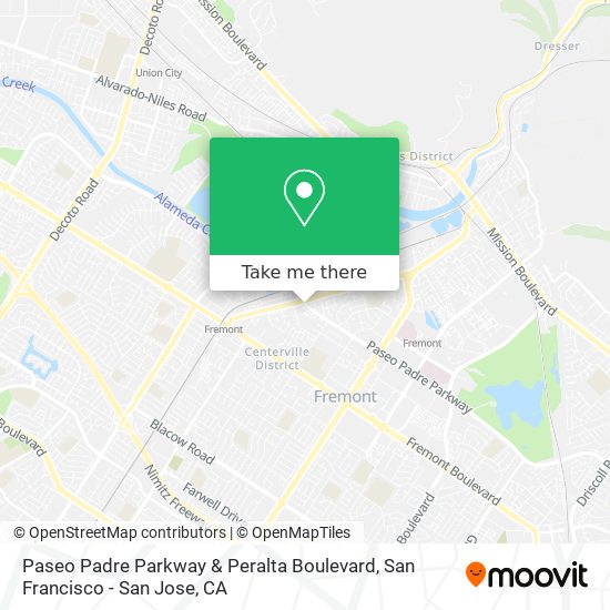 Paseo Padre Parkway & Peralta Boulevard map