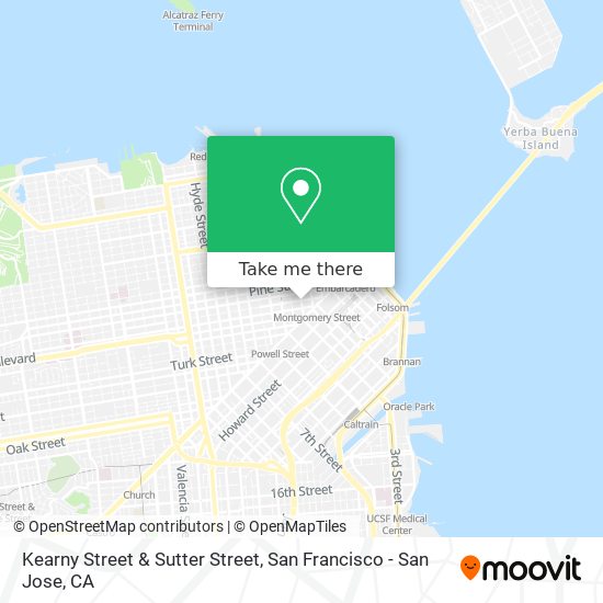 Kearny Street & Sutter Street map