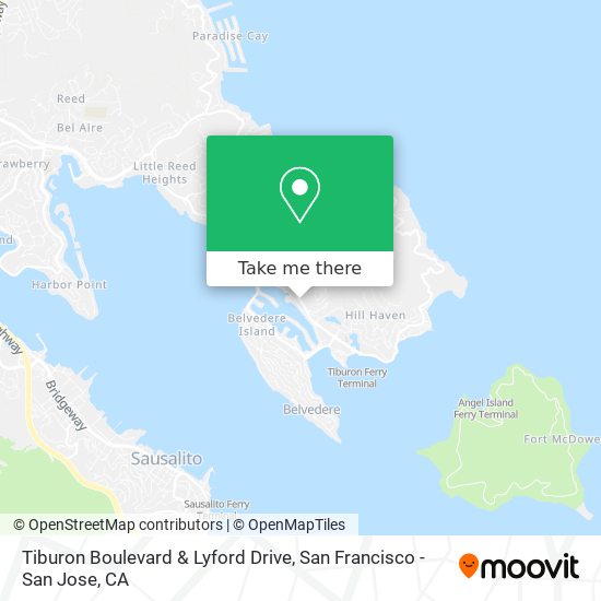 Tiburon Boulevard & Lyford Drive map