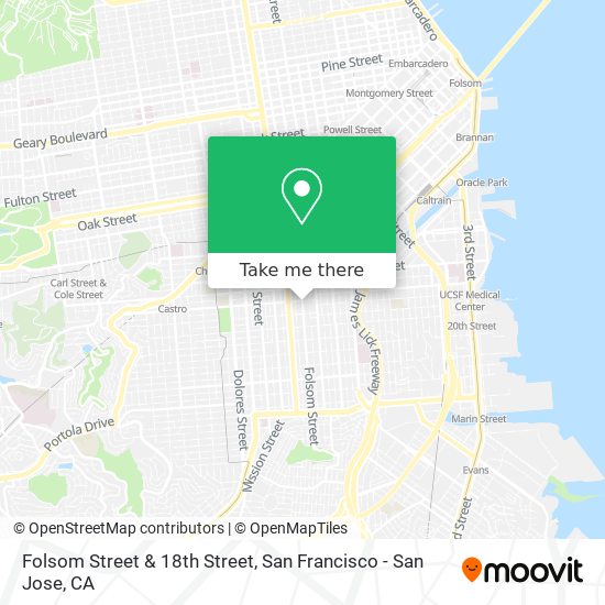 Folsom Street & 18th Street map