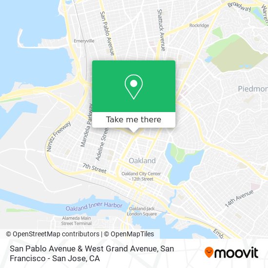 San Pablo Avenue & West Grand Avenue map