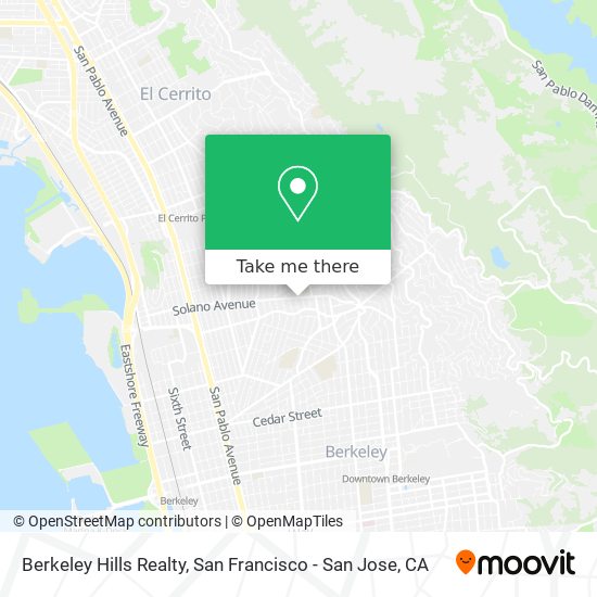 Berkeley Hills Realty map