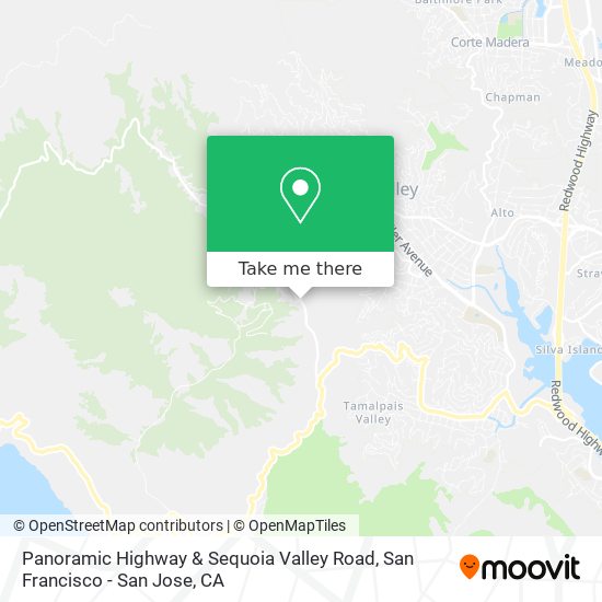 Panoramic Highway & Sequoia Valley Road map