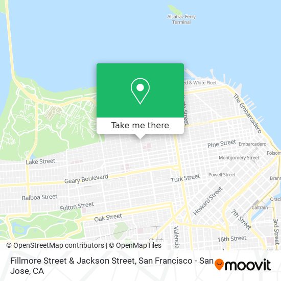 Mapa de Fillmore Street & Jackson Street