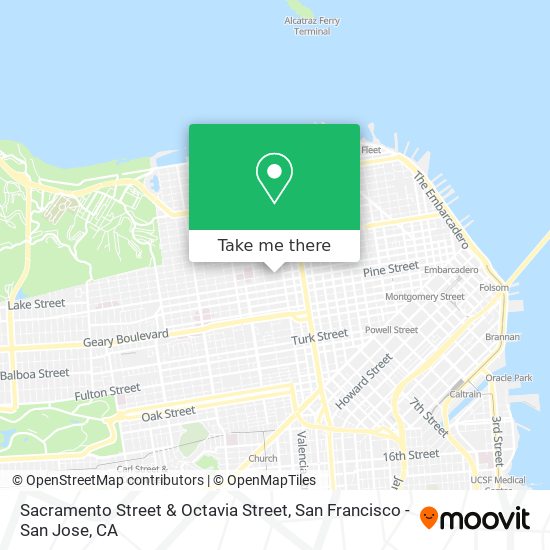 Sacramento Street & Octavia Street map