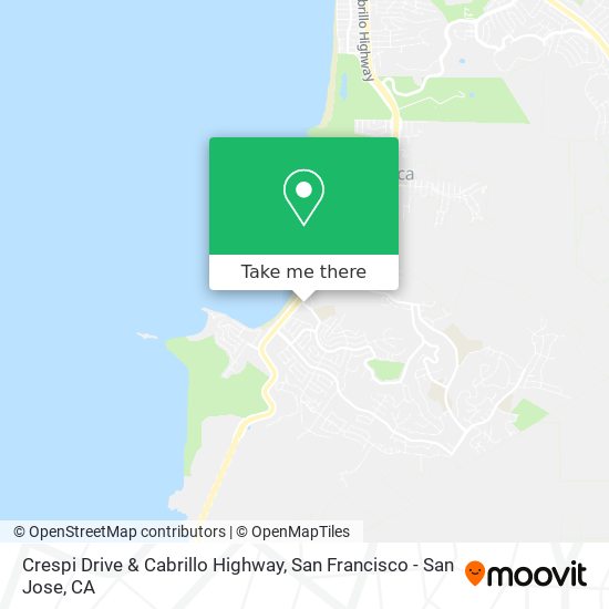 Crespi Drive & Cabrillo Highway map