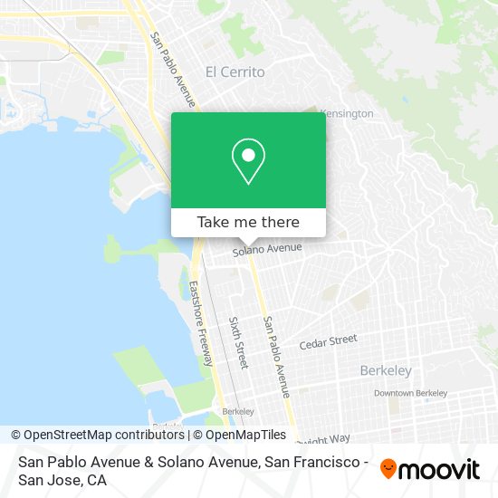 Mapa de San Pablo Avenue & Solano Avenue