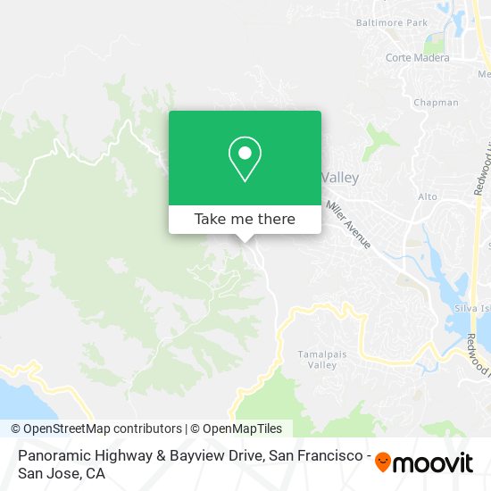 Panoramic Highway & Bayview Drive map