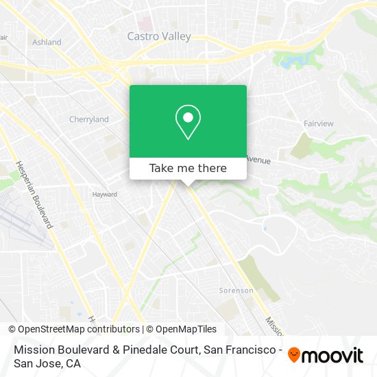 Mission Boulevard & Pinedale Court map
