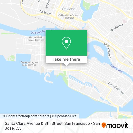 Santa Clara Avenue & 8th Street map