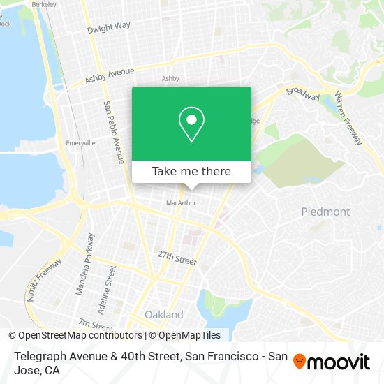 Mapa de Telegraph Avenue & 40th Street