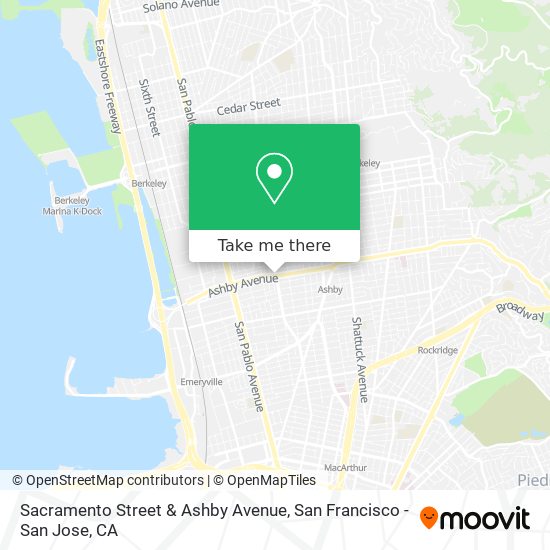 Mapa de Sacramento Street & Ashby Avenue