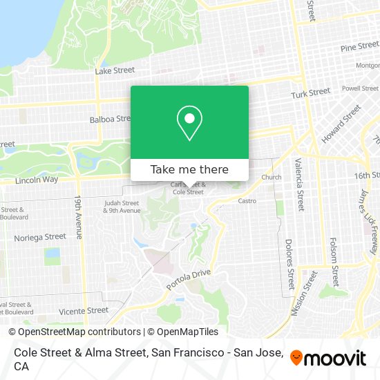 Mapa de Cole Street & Alma Street