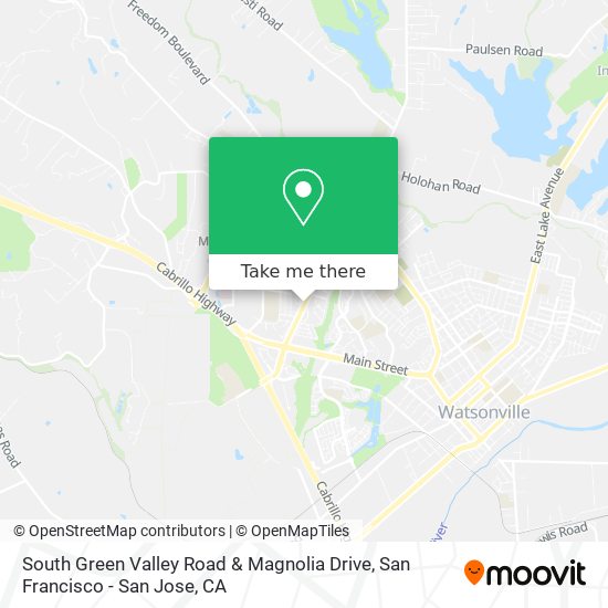Mapa de South Green Valley Road & Magnolia Drive