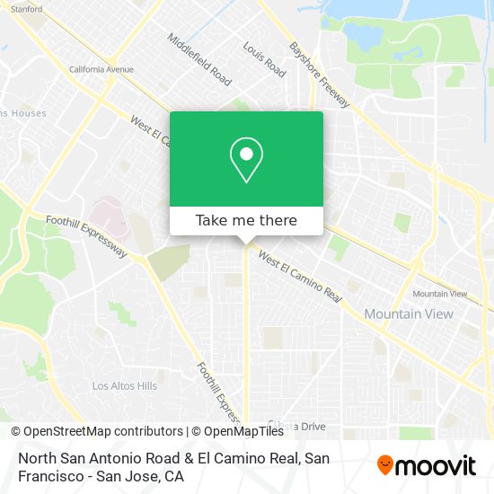 North San Antonio Road & El Camino Real map
