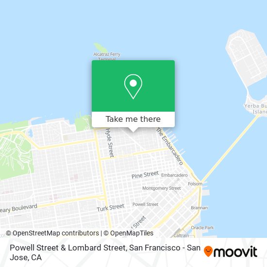 Mapa de Powell Street & Lombard Street