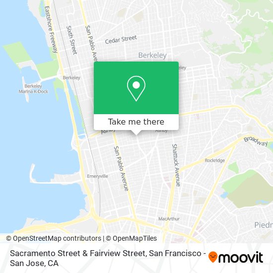 Mapa de Sacramento Street & Fairview Street