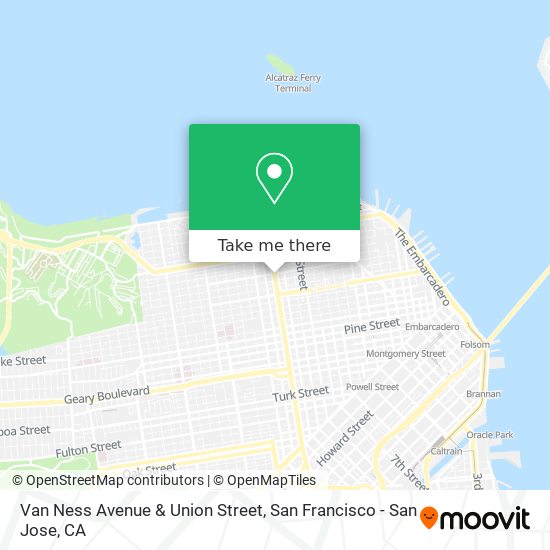 Van Ness Avenue & Union Street map