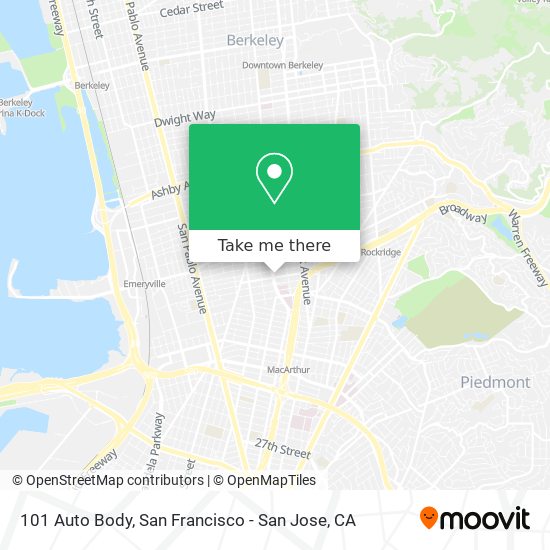 101 Auto Body map